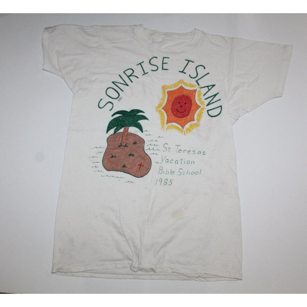 Vintage 1985 Vacation Bible School Director STAFF SINGLE STITCH Tee T Shirt Sz S